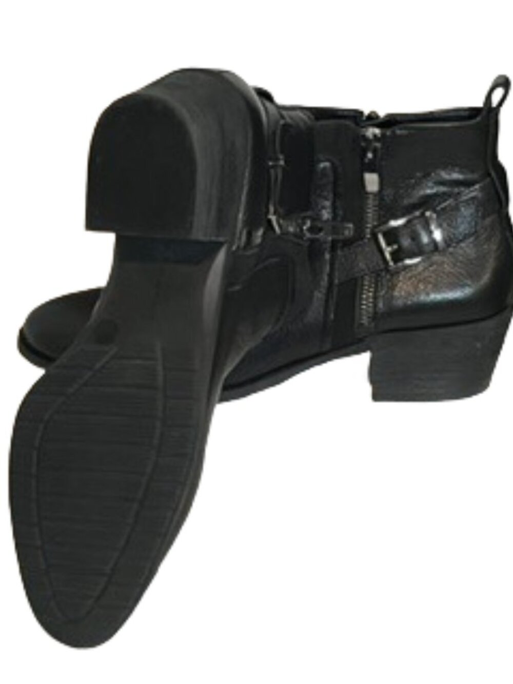 ALEX MARIE Black Leather Ankle Boots/Booties Size 8